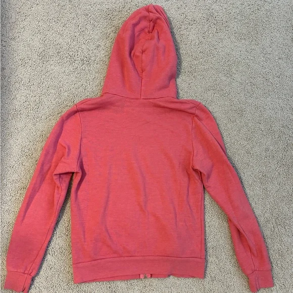 Aviator Nation Pink Zip Hoodie with Rainbow Chest Stripes - Picture 2 of 2